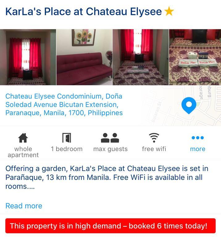 Karla'S Place At Chateau Elysee Paranaque City Buitenkant foto